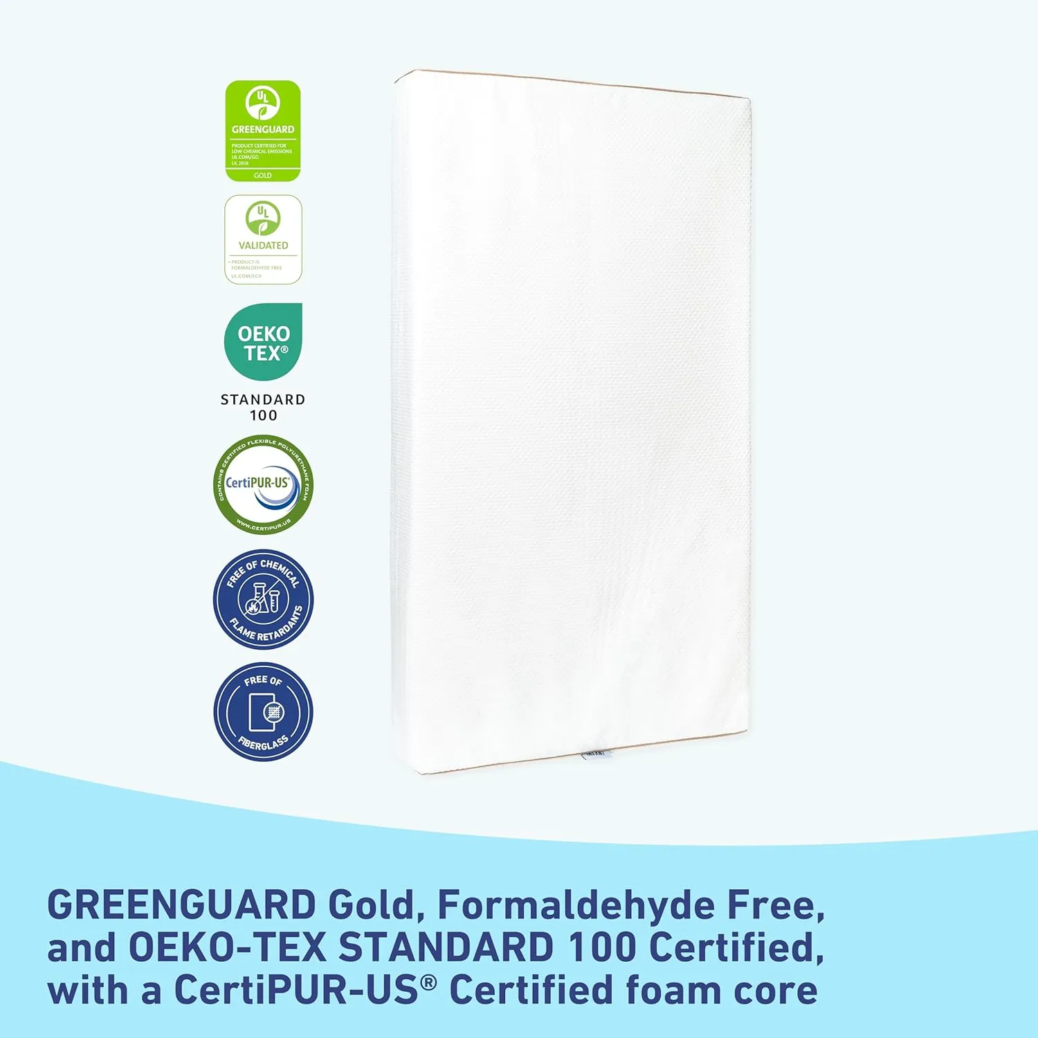 Graco 6-Inch Dual-Comfort Crib & Toddler Mattress - GREENGUARD Gold and OEKO-TEX STANDARD 100 Certified, CertiPUR-US Certified Foam, 2-Sided Mattress Fits Crib & Toddler Bed, Waterproof Sleep Surface
