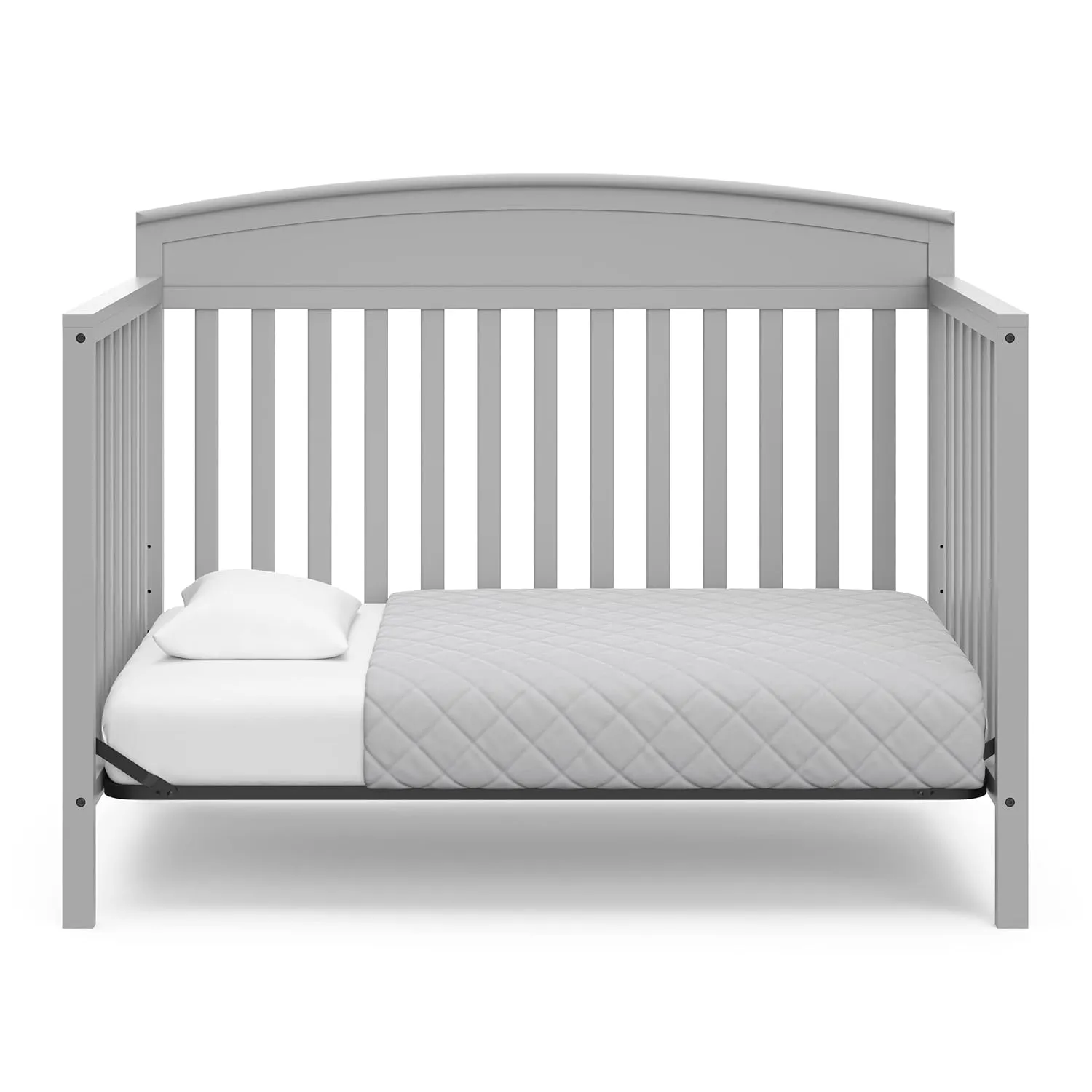 Graco Benton 5 in 1 Convertible Crib with Premium Foam Crib and Toddler Mattress - Pebble Gray