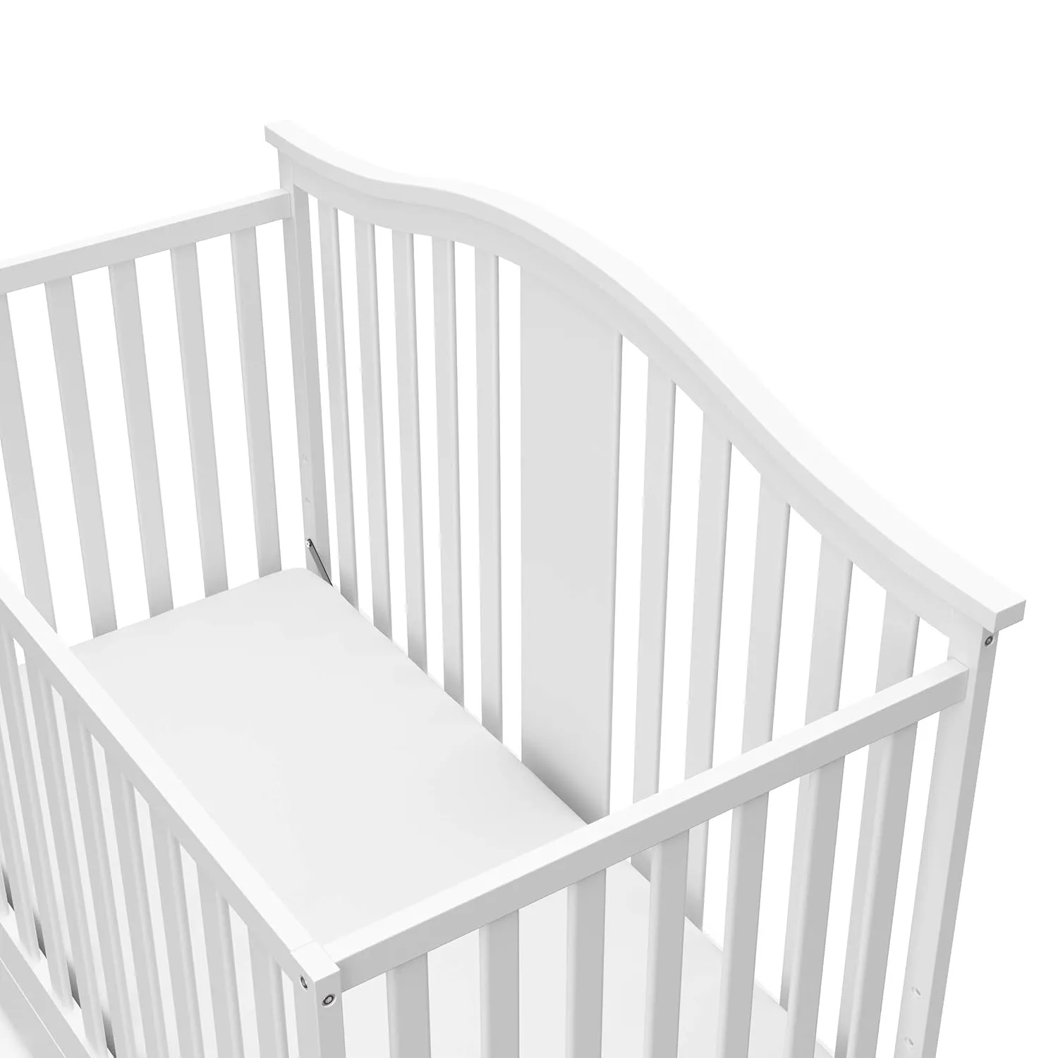 Graco Solano 4-in-1 Convertible Crib with Drawer Combo (White) – GREENGUARD Gold Certified, Includes Full-Size Nursery Storage Drawer, Converts to Toddler Bed and Full-Size Bed