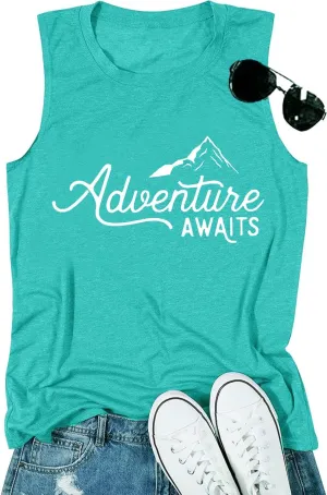 Graphic T-Shirts for Women Hiking Camping Trip Compass Printed Vintage Summer Casual Tees Holiday Workout Tops
