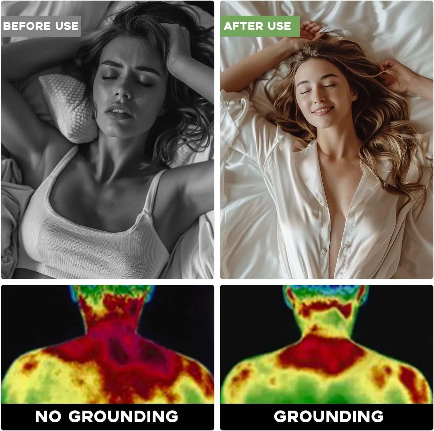 Grounding Fitted Sheet,6% Pure Silver Fiber Connected Earth Energy, Grounding Bed Sheet 18" Deep Pocket with Grounding Cord Enhances Energy, and Well-Being(78"x 80" Grey)