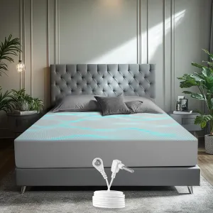 Grounding Sheets, 10% Silver Fiber & 50% Tencel & 40% Cotton, Grounded Fitted Sheet Only, Connected Earth Energy for Better Sleep, Grounding Bed Sheet 18" Deep Pocket(78"x 80" Grey)