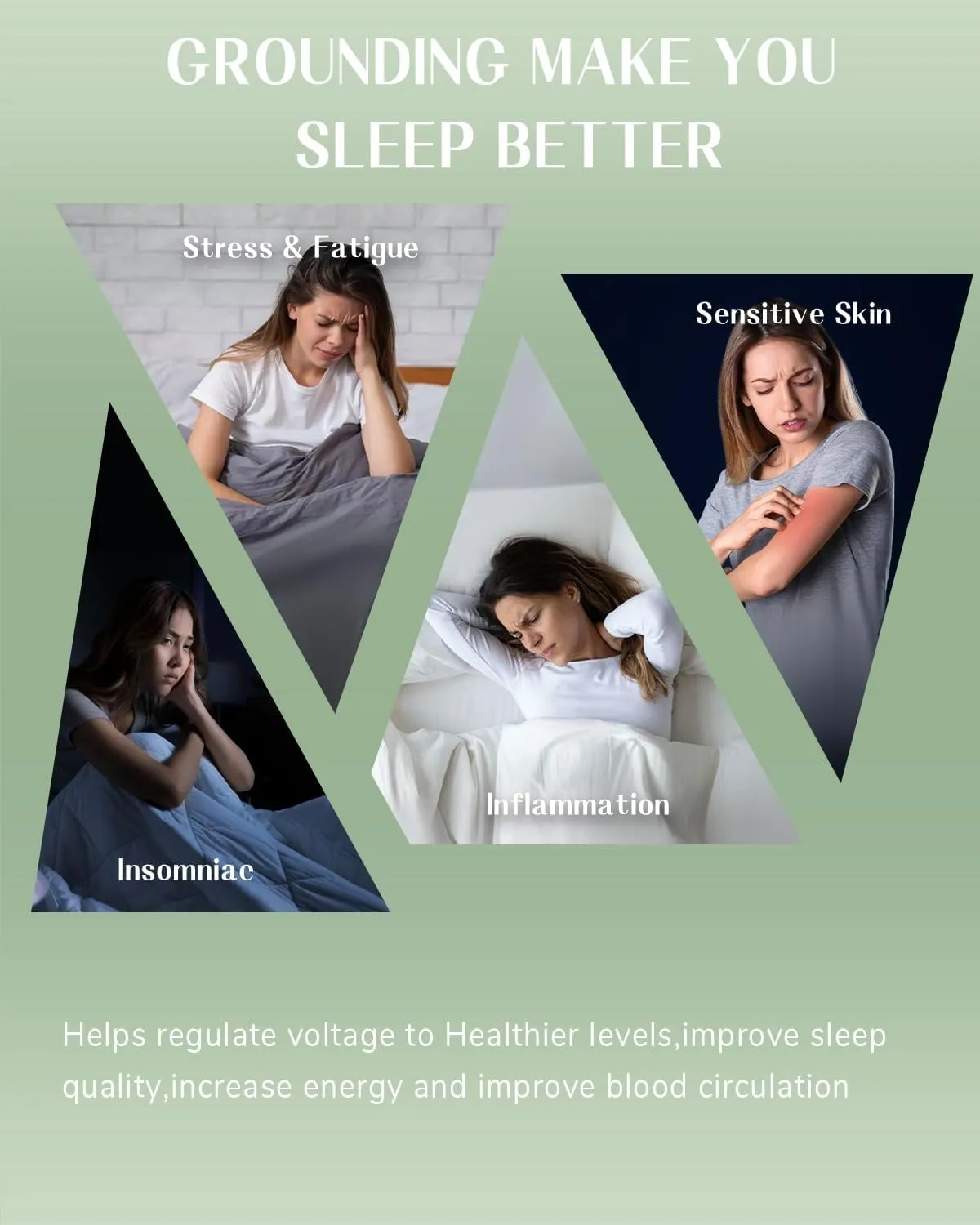 Grounding Sheets, 10% Silver Fiber & 50% Tencel & 40% Cotton, Grounded Fitted Sheet Only, Connected Earth Energy for Better Sleep, Grounding Bed Sheet 18" Deep Pocket(Grey 60"x 80")