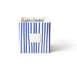 HapEv Mini Cube- Indigo Skinny Stripe