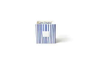 HAPPY EVERYTHING! INDIGO SKINNY STRIPE MEDIUM MINI NESTING CUBE
