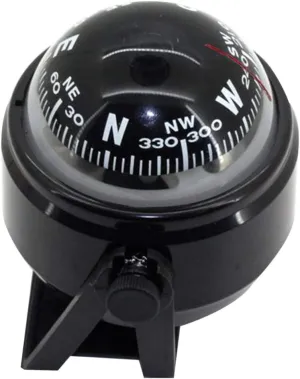 Happyyami 1pc Portable Black Sphere Survival Compass Magnetic Declination Design for Outdoor Use for Camping Hiking and Vehicle Navigation Random Color