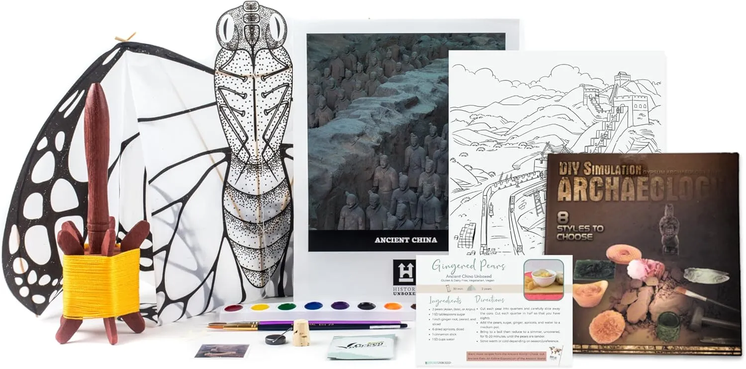History Activity Kit ‘China Unboxed’ Educational Kit, History Arts and Crafts Educator's Kit, Learning Resources for Classroom and Homeschool Curriculum. Hands-on Unit Study Ancient World History.