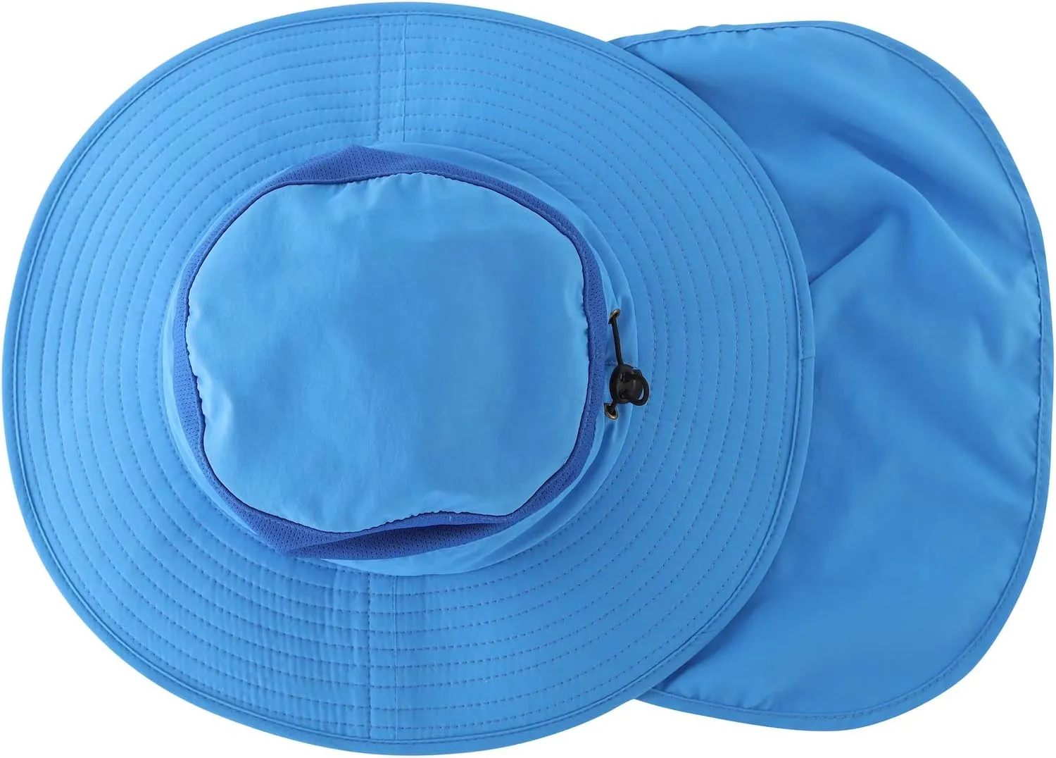 Home Prefer Outdoor UPF50  Mesh Sun Hat Wide Brim Fishing Hat with Neck Flap Sun Hat for Men Women