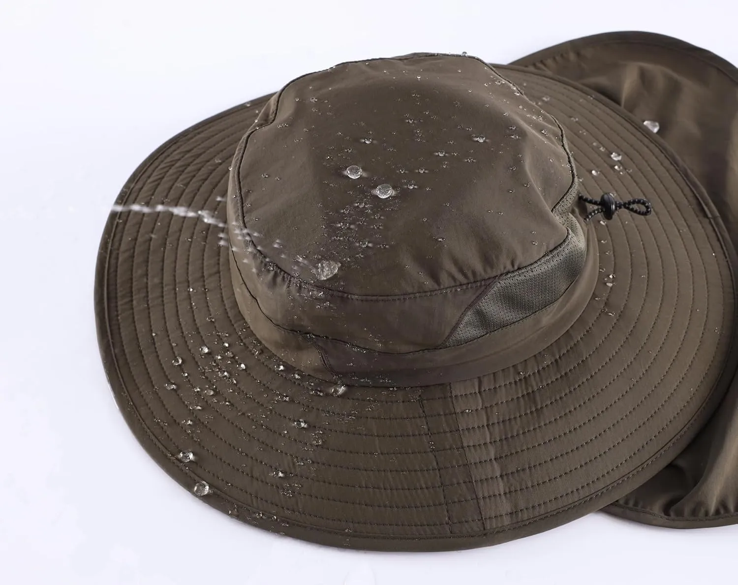 Home Prefer UPF 50  Sun Hats for Men Women Wide Brim Fishing Hat with Neck Flap Summer Safari UV Protection Bucket Hat