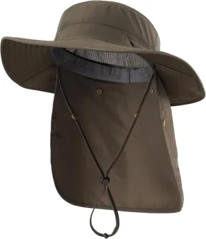 Home Prefer UPF 50  Sun Hats for Men Women Wide Brim Fishing Hat with Neck Flap Summer Safari UV Protection Bucket Hat