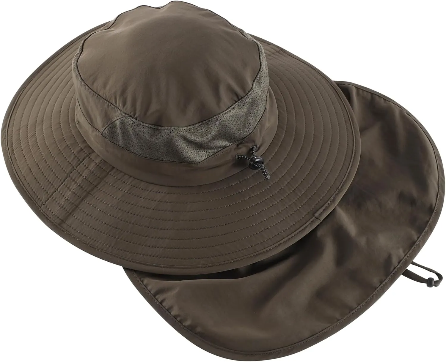 Home Prefer UPF 50  Sun Hats for Men Women Wide Brim Fishing Hat with Neck Flap Summer Safari UV Protection Bucket Hat