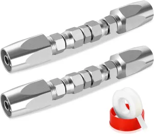 Hydraulic Hose Repair Kit, 1/2" Hydraulic Hose Field Repair Kit, 2pcs Reusable Heavy Duty Galvanized Carbon Steel Fittings