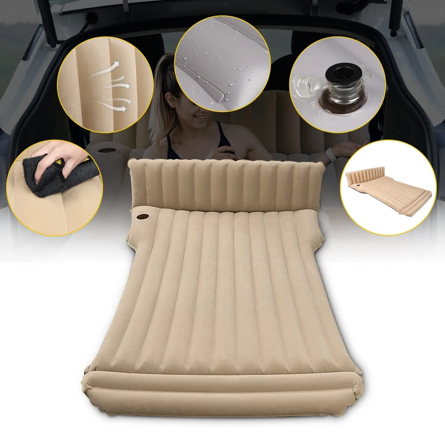 Inflatable Camping Mattress for Tesla Model S, 3, X, Y