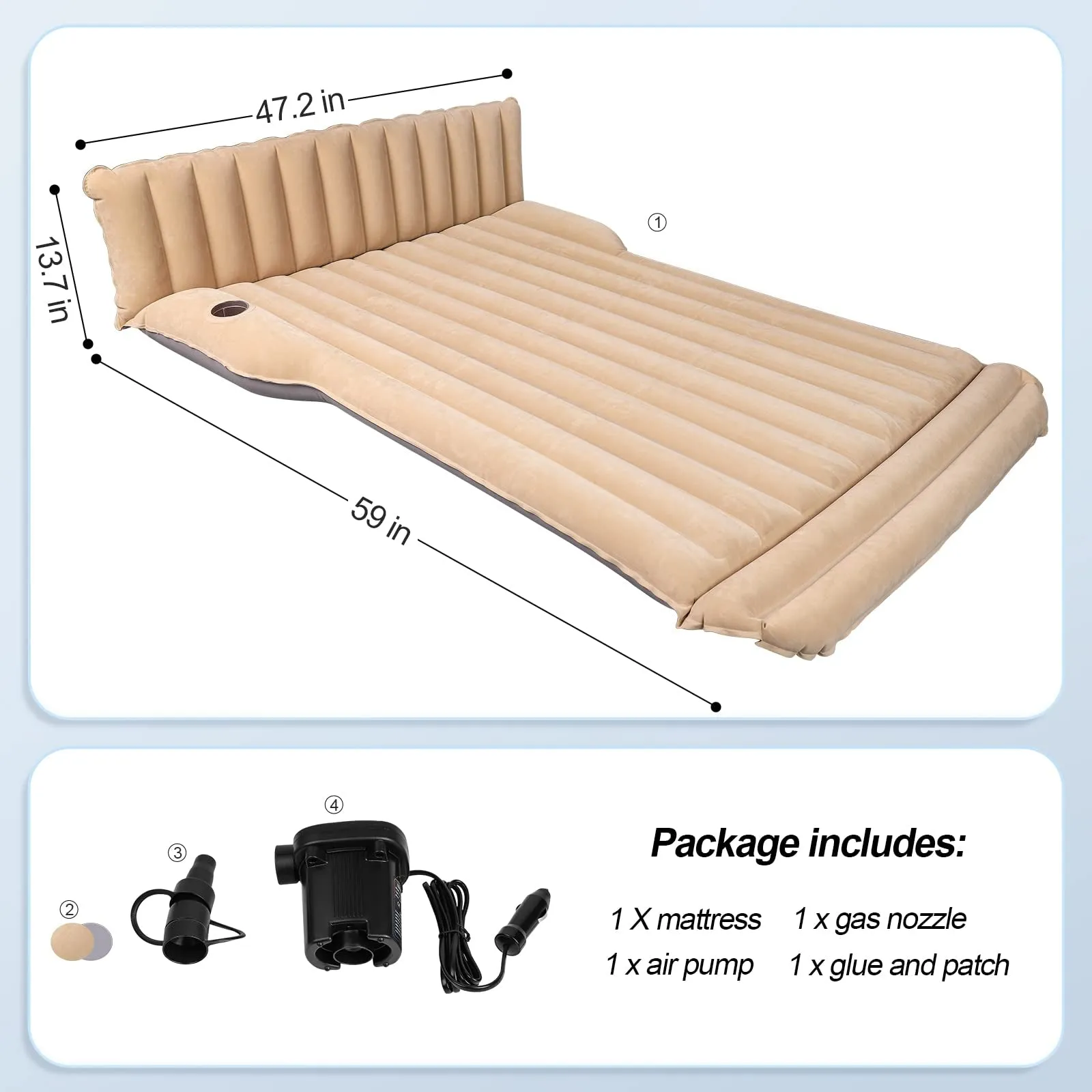 Inflatable Camping Mattress for Tesla Model S, 3, X, Y