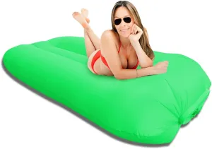 Inflatable Couch Blow Up Air Sofa Outdoor Picnic Folding Beach Chair Camping Gear Accessories Kids Air Mattress Beds for Adults Includes Travel Bag