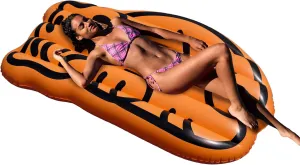 Inflatable Pool Float Mat Tiger - Summer Lake Beach Party Swimming Pool Large Water Fun Float Bed Sunbathing Tanning Pool Lounger Float for Adults