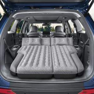 Inflatable SUV Air Mattress Bed Car Mattress for SUV, Double-Sided Flocking Travel Camping Bed Car Air Mattress, Car Sleeping Mattress Bed for Universal SUV with Car Air Pump 2 Pillows