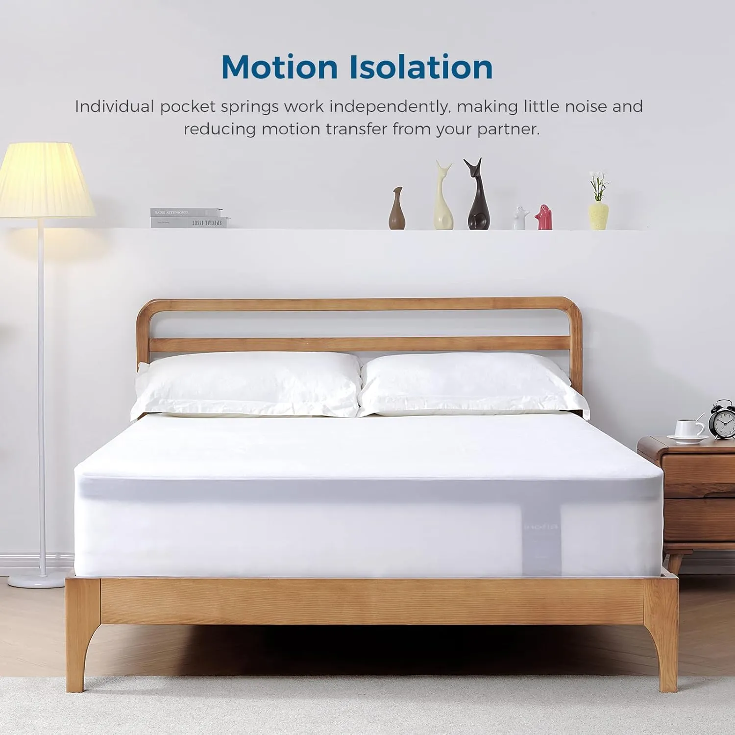 Inofia Queen Mattress 12 inch - Hybrid Queen Size Mattresses Cool Bed with Waterproof Mattress Protector Included, Medium Firm Feel, Motion Isolation, 101 Nights Trial