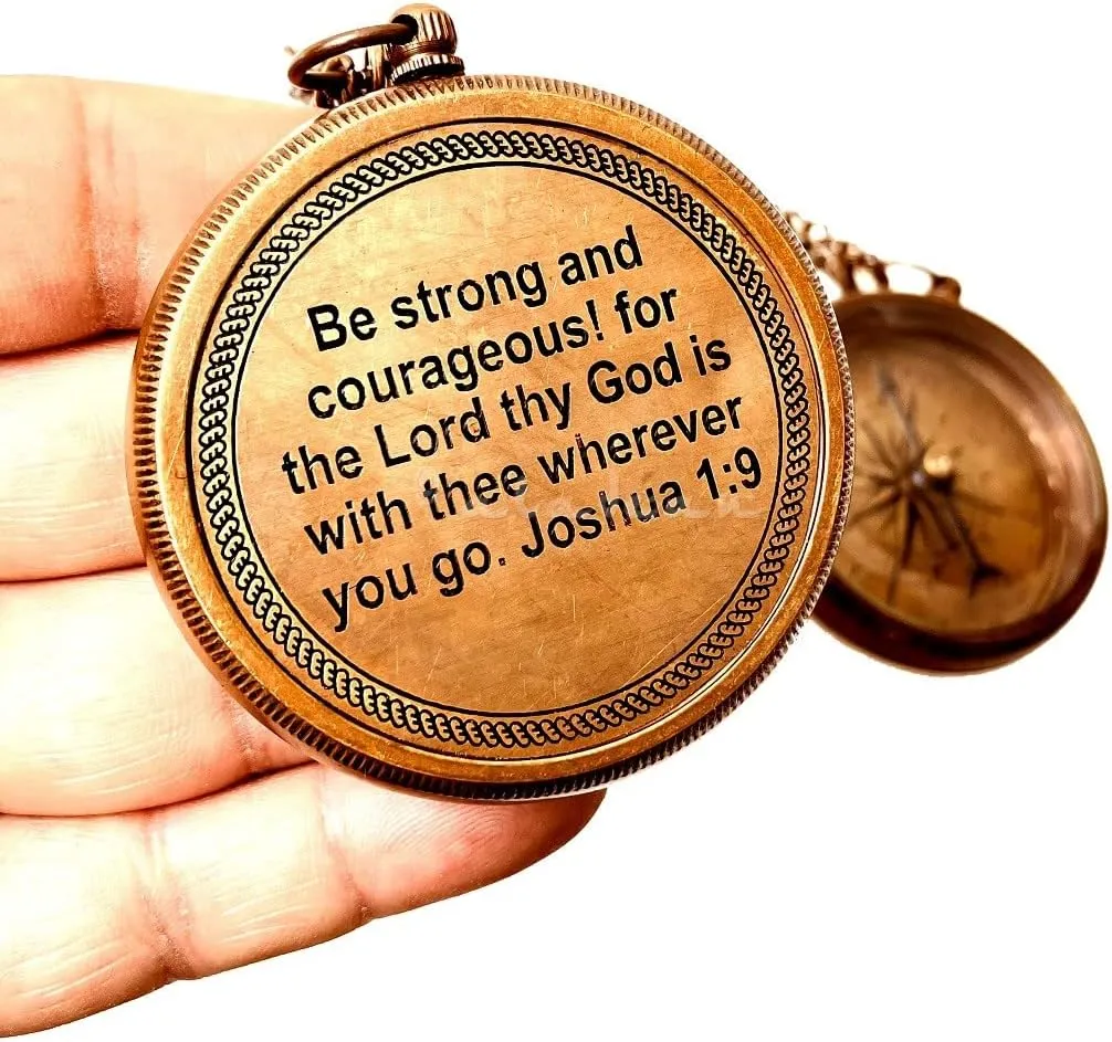 Inspirational Gift Compass - God My Lord Guide Me - Uplifting Baptism Gift, Graduation Gift, Birthday, Confirmation Gift for Men Women Boys Girls Teenage Kids