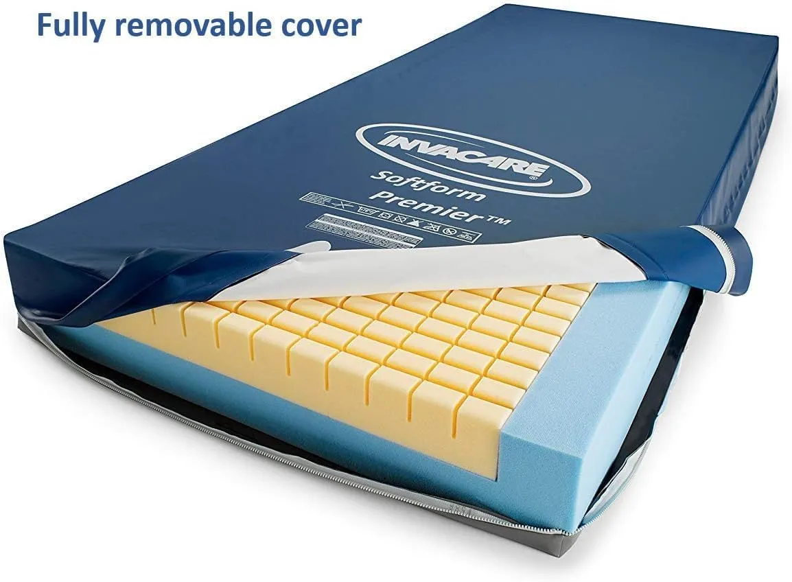 Invacare Softform Premier Hospital Bed Mattress, 36" Wide x 80" Long, IPM1080