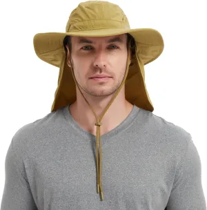 Jemez Wide Brim Boonie Hat with Neck Flap UPF 50  Sun Protection Breathable Safari Bucket Hat for Fishing Hiking
