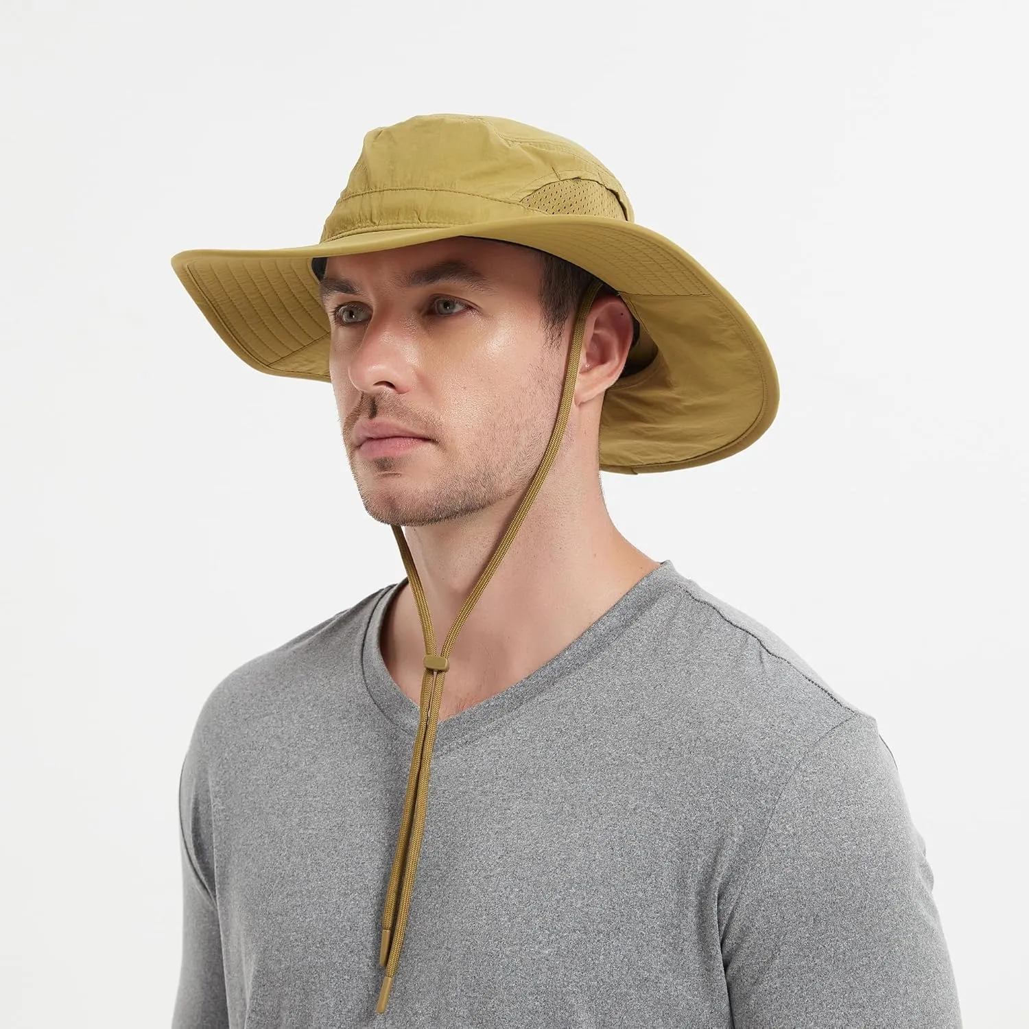 Jemez Wide Brim Boonie Hat with Neck Flap UPF 50  Sun Protection Breathable Safari Bucket Hat for Fishing Hiking