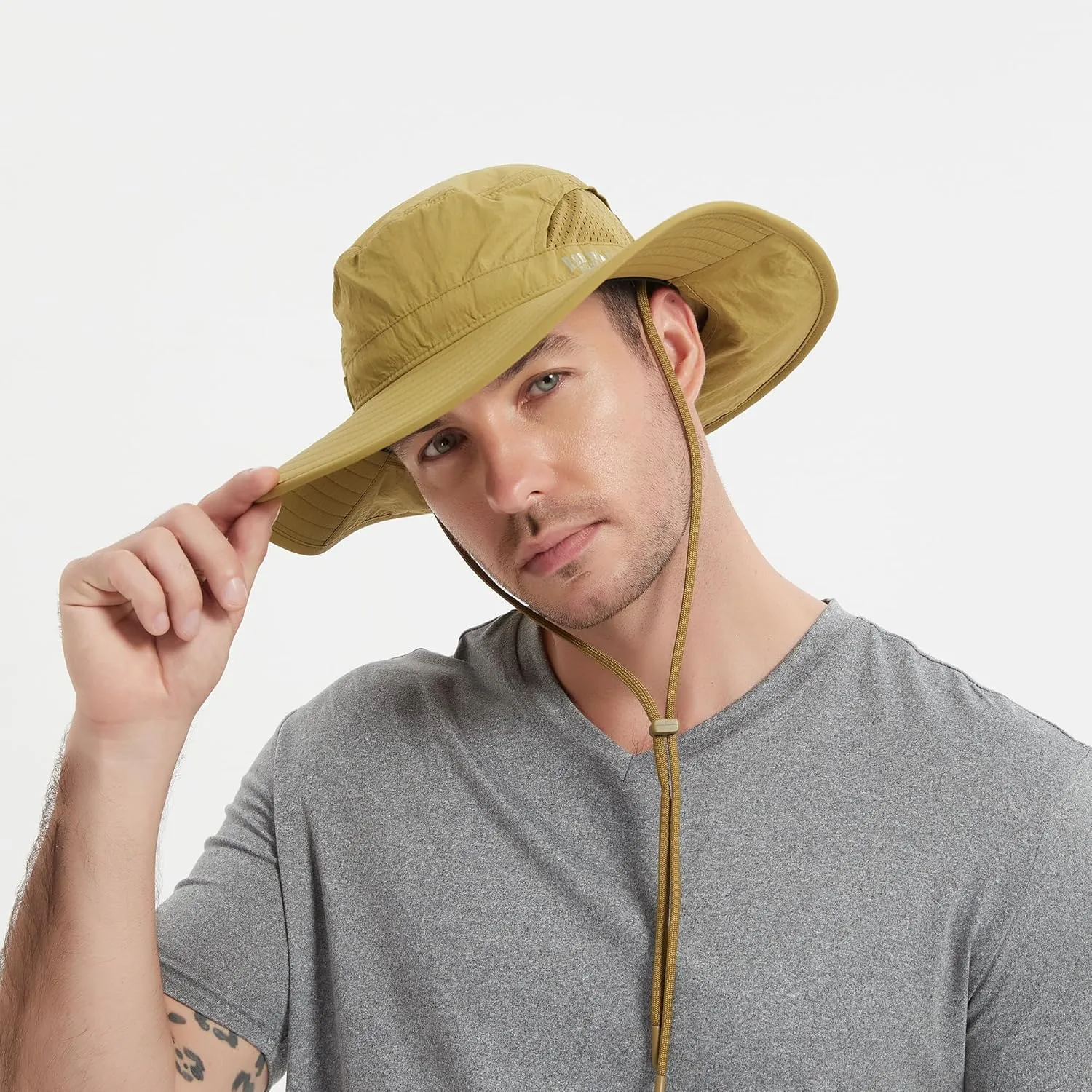 Jemez Wide Brim Boonie Hat with Neck Flap UPF 50  Sun Protection Breathable Safari Bucket Hat for Fishing Hiking