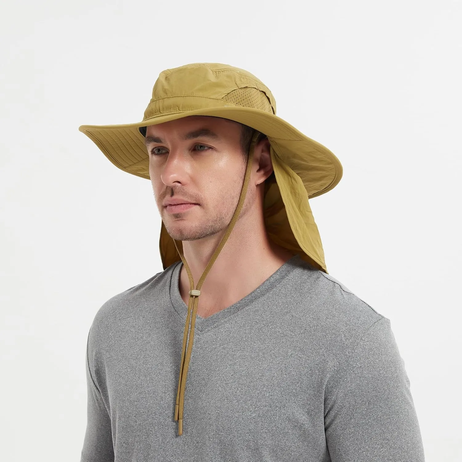 Jemez Wide Brim Boonie Hat with Neck Flap UPF 50  Sun Protection Breathable Safari Bucket Hat for Fishing Hiking