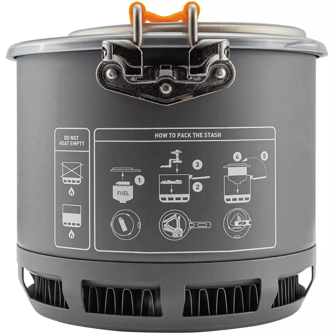Jetboil Stash Ultralight Camping & Backpacking Stove Cooking System - Grey