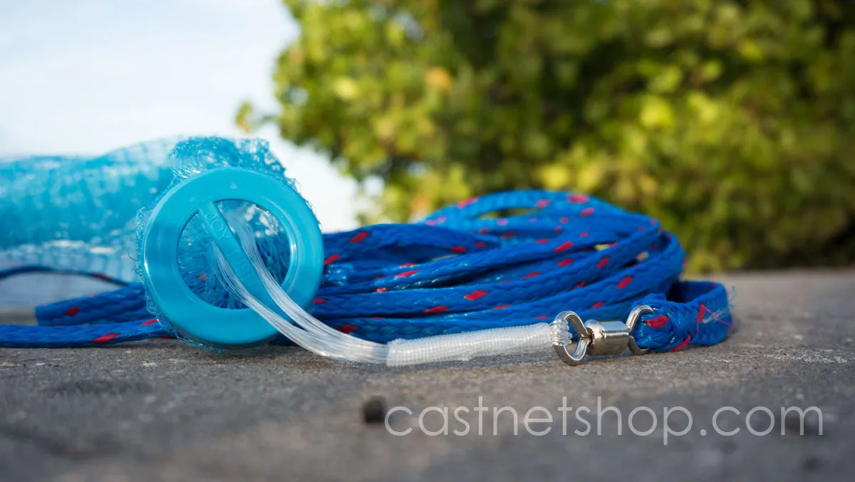 Joy Fish Bait Cast Nets CBT-P5, 5 ft. Radius, 3/8" Sq. Mesh