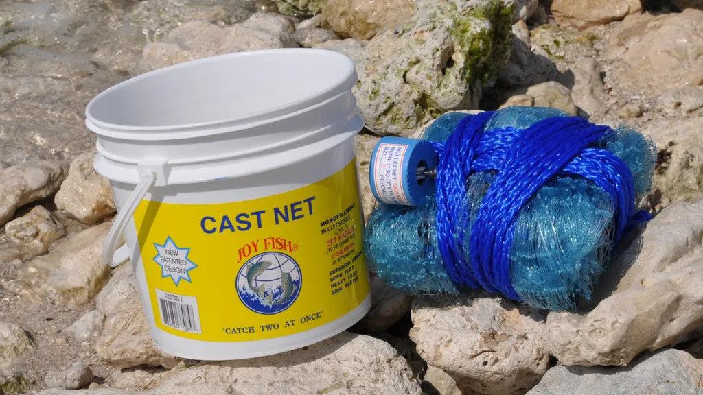 Joy Fish Mullet Cast Nets CML-5, 5 ft. Radius, 1" Sq. Mesh