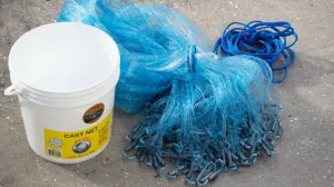 Joy Fish Mullet Cast Nets CML-5, 5 ft. Radius, 1" Sq. Mesh