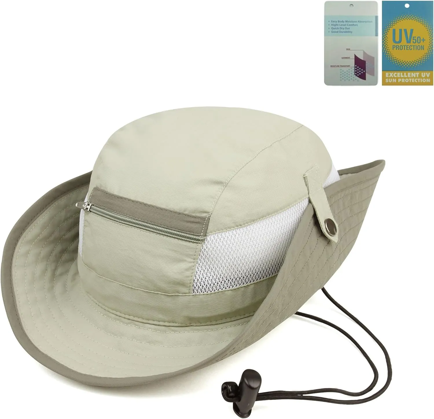 Juniper Taslon UV Bucket Hat with Snaps Brim and Mesh Side Panel