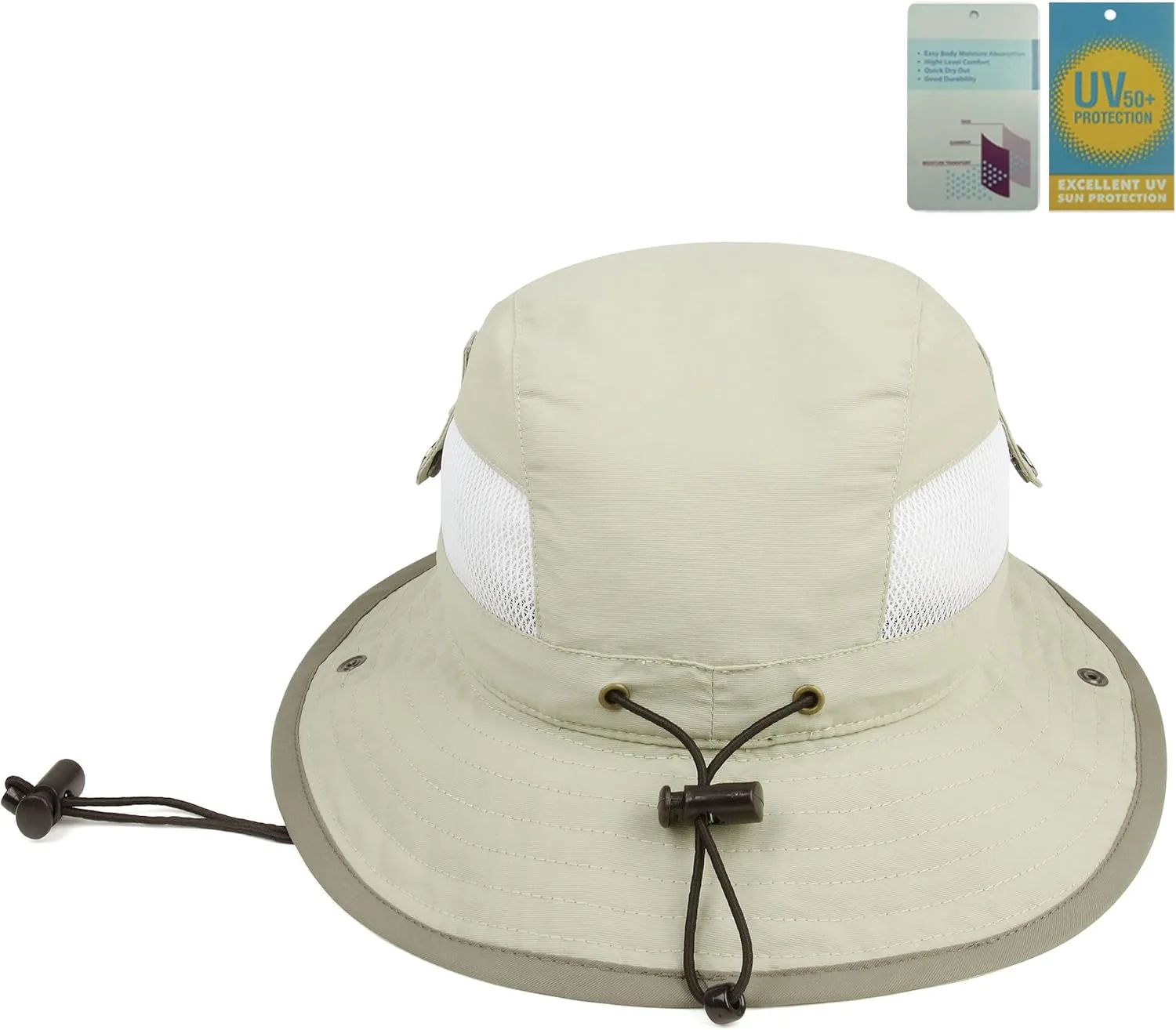 Juniper Taslon UV Bucket Hat with Snaps Brim and Mesh Side Panel