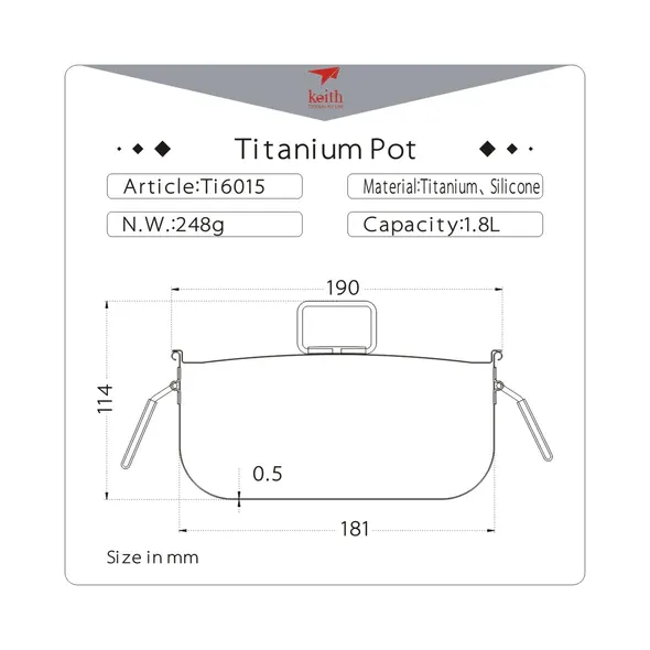 Keith Titanium Pot 1.8L