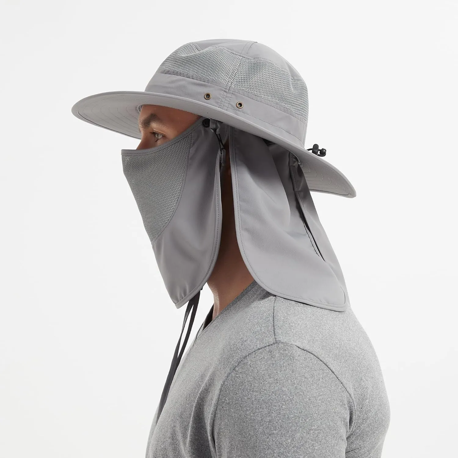 Keya Boonie Hat Sun Protection, Wide Brim with Face Cover & Neck Flap, Packable Bucket Sun Hat, Fishing Hats