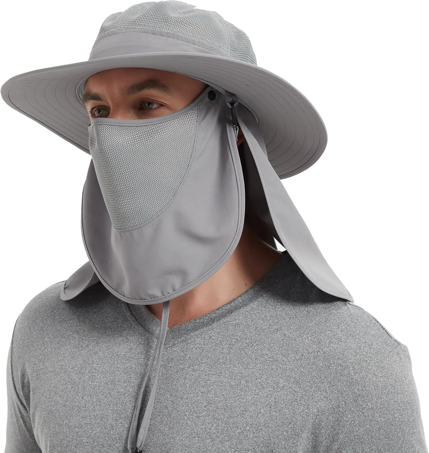 Keya Boonie Hat Sun Protection, Wide Brim with Face Cover & Neck Flap, Packable Bucket Sun Hat, Fishing Hats