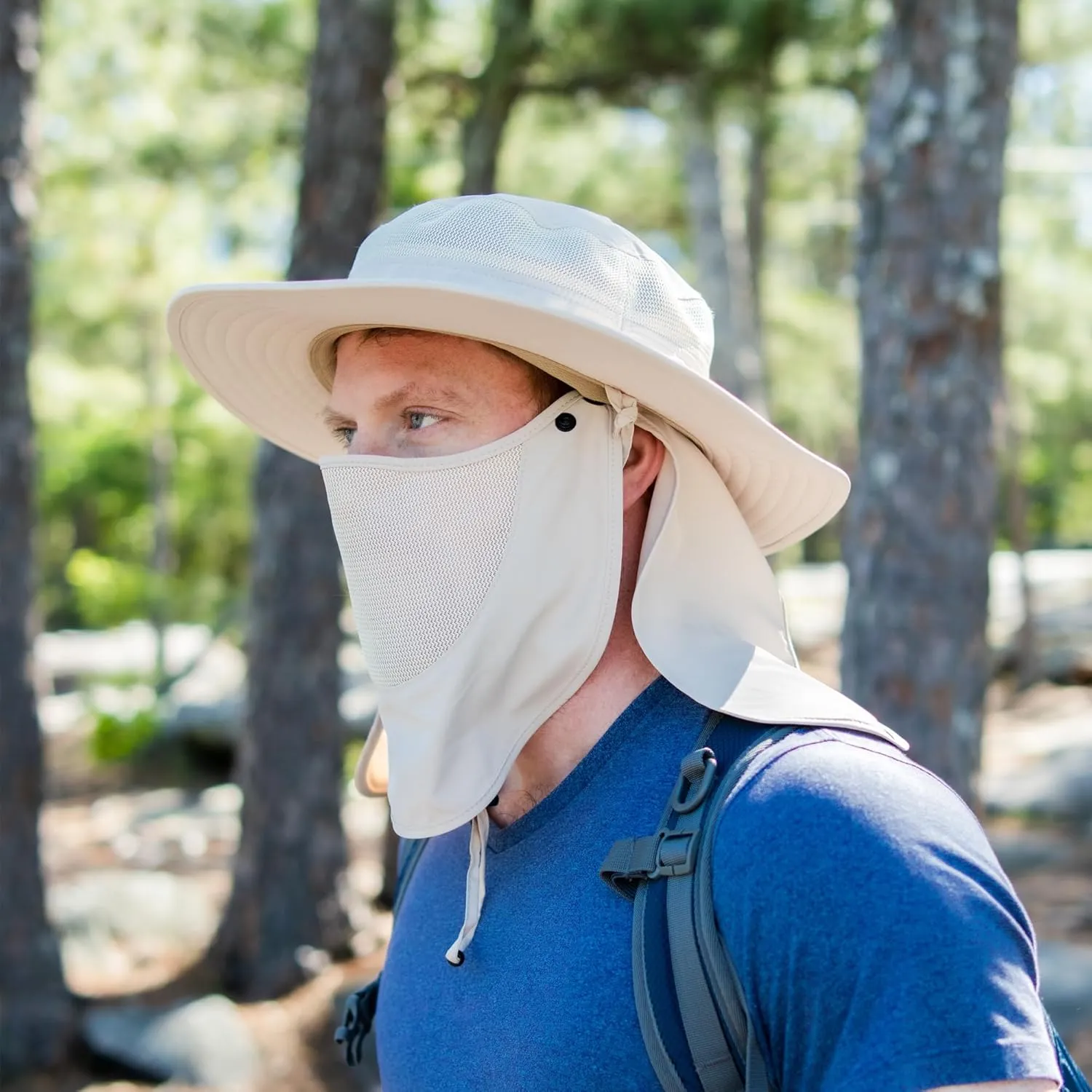 Keya Boonie Hat Sun Protection, Wide Brim with Face Cover & Neck Flap, Packable Bucket Sun Hat, Fishing Hats