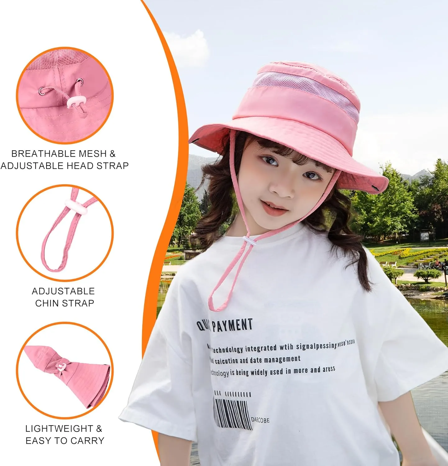 Kids Mosquito Head Net Hat - Bug Cap UPF 50  Sun Protection for Beekeeping Garden Fishing