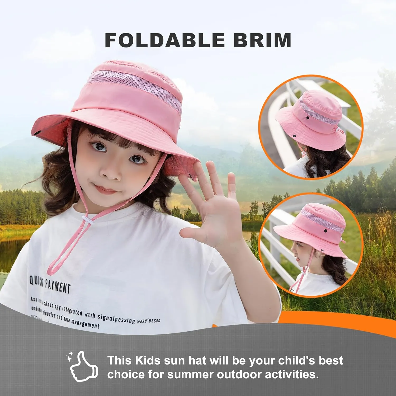 Kids Mosquito Head Net Hat - Bug Cap UPF 50  Sun Protection for Beekeeping Garden Fishing