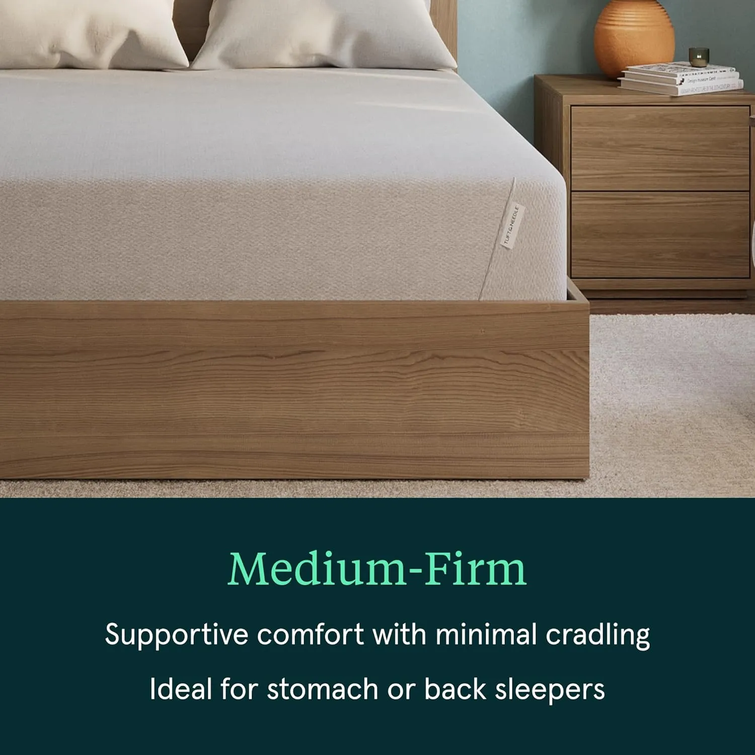 Kin By Tuft & Needle Medium Firm 10" King Adaptive Foam Mattress in a Box, Cooling Pressure Relief, Balanced Support, 100 Night Trial, Fiberglass-Free, CertiPUR-US, 10-Year Limited Warranty