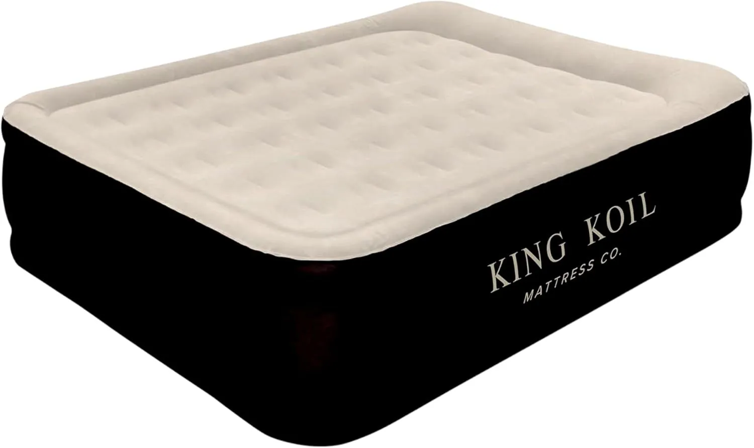 King Koil Luxury Queen Size Air Mattress with Built-in High-Speed Pump, 20" Adjustable Double High Premium Pillow Top Inflatable Airbed for Guests, Camping & Home (Manufacturer Warranty)