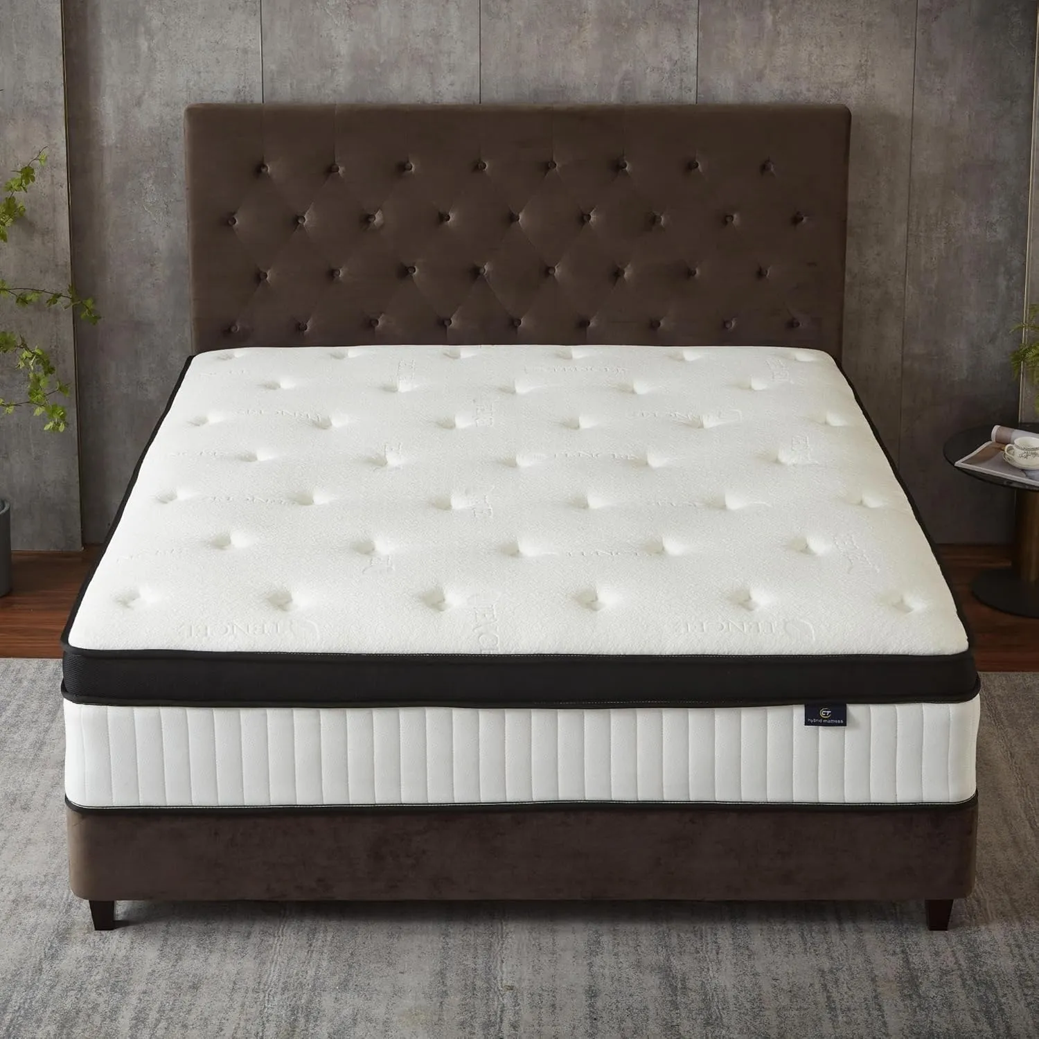 King Mattress, 12 Inch Hybrid Mattress in a Box, Memory Foam and Pocket Springs, Fiberglass Free, Soft and Breathable, Medium Firm Feel