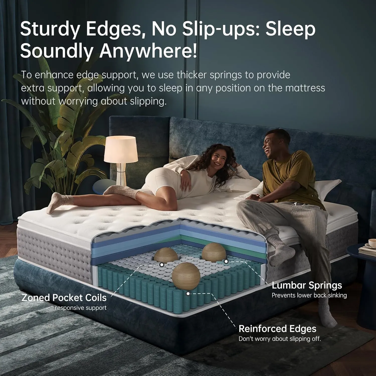 King Mattress 12 Inch,Medium Firm Hybrid with Memory Foam& Individually Wrapped Pocket Coils for Support,CertiPUR-US Certified,Fiberglass-Free