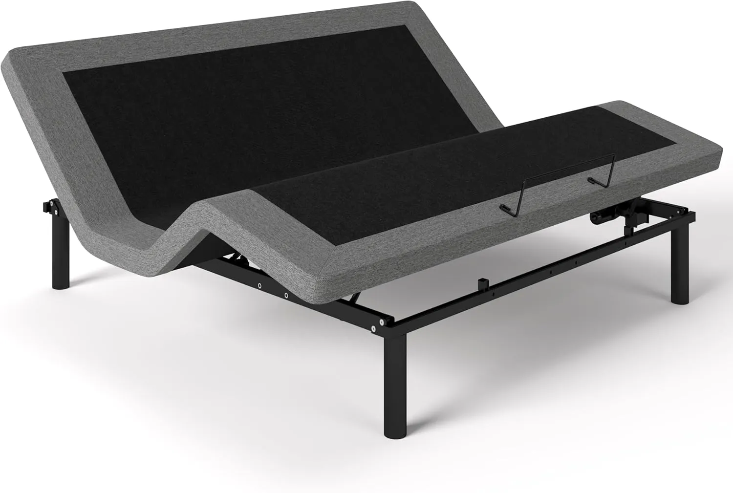 King Size Adjustable Bed Frame, Electric Bed Base, Wireless Remote Control, Whisper Quiet Durable Motor, Independent Head and Foot Incline, Padded Edge