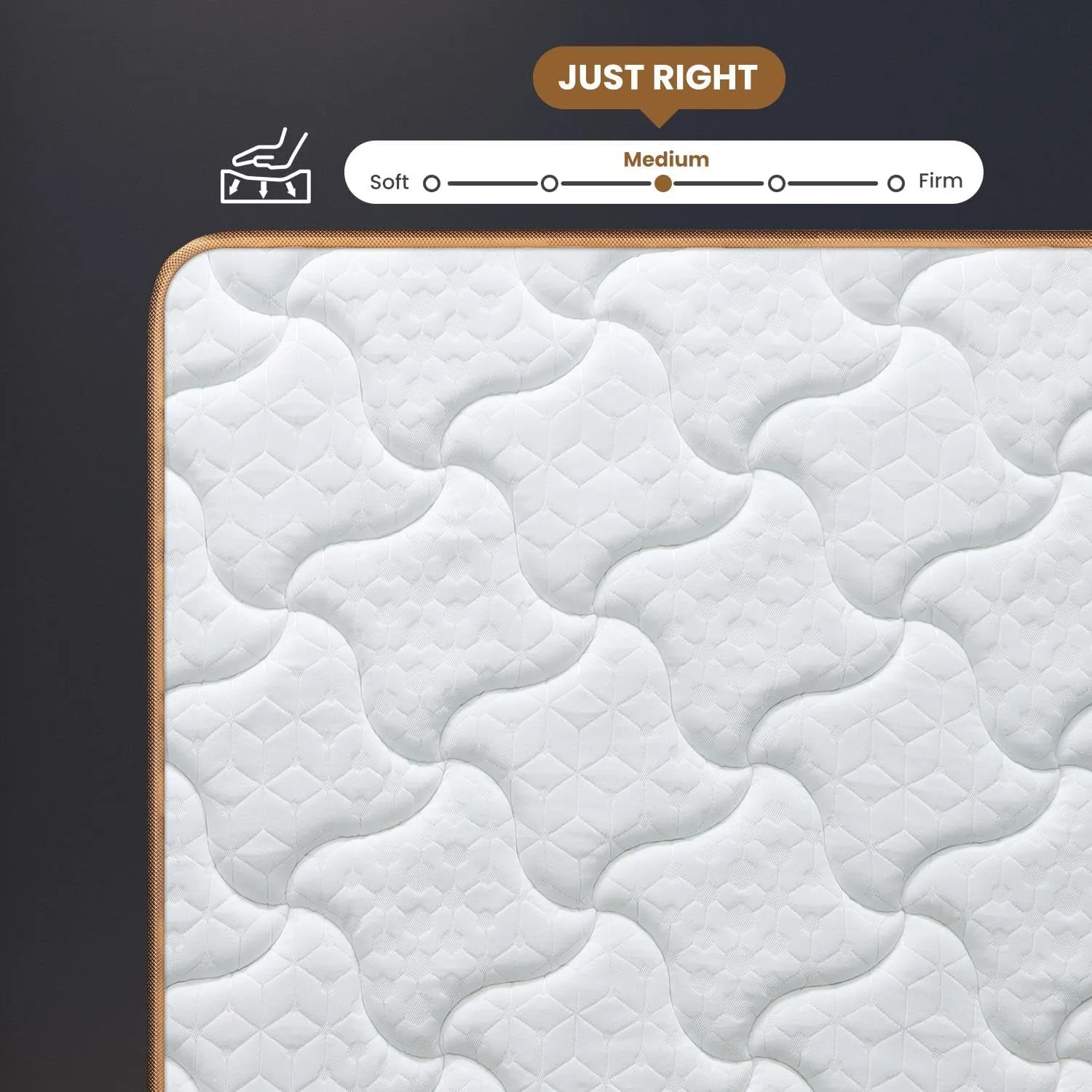King Size Mattress 10 Inch | Hybrid Mattresses in a Box | Medium Firm Feel Memory Foam and Individual Pocket Springs | Fiberglass Free Bed | Breathable | CertiPUR-US | Upgrade (White Black, King)