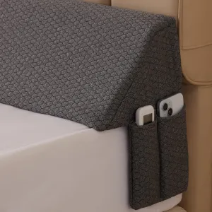 King Wedge Pillow Headboard (76"x10"x6"), Bed Wedge Pillow for Headboard, Foam Headboard Pillow, Bed Gap Filler King - Fill The Gap (0-7"), Mattress Gap Filler (Air-Layer Black, 76"x10"x6")