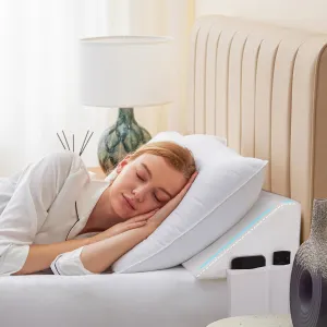 King Wedge Pillow Headboard (76"x10"x6"), Bed Wedge Pillow for Headboard, Foam Headboard Pillow, Bed Gap Filler King - Fill The Gap (0-7"), Mattress Gap Filler (White)