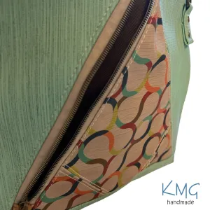 KMGhandmade Original Compass Crossbody Bag - Colorful Circles