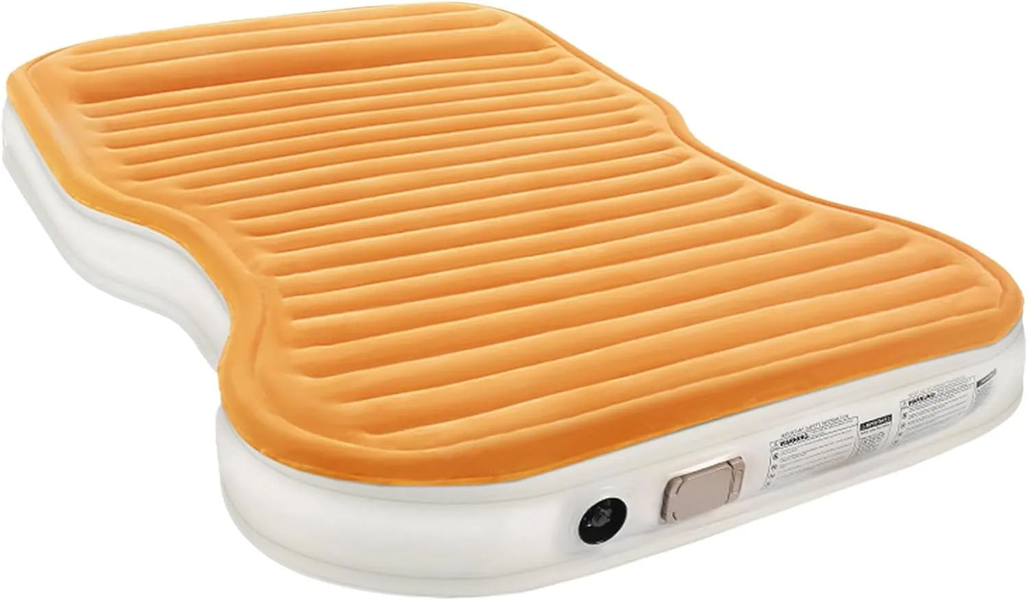 KMZ SUV Air Mattress Double Size Thickened Flocked Car Bed Mattress for Travel and Camping with Built-in Electric Pump,Portable,Inflatable Blow Up,660lb Weight Capacity Orange